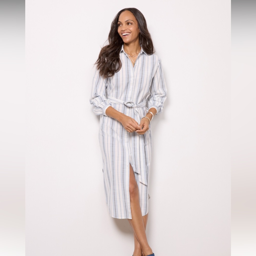 Curved Hem Maxi Dress
Cloth And Stone MARINASTRIPE Size S evereve